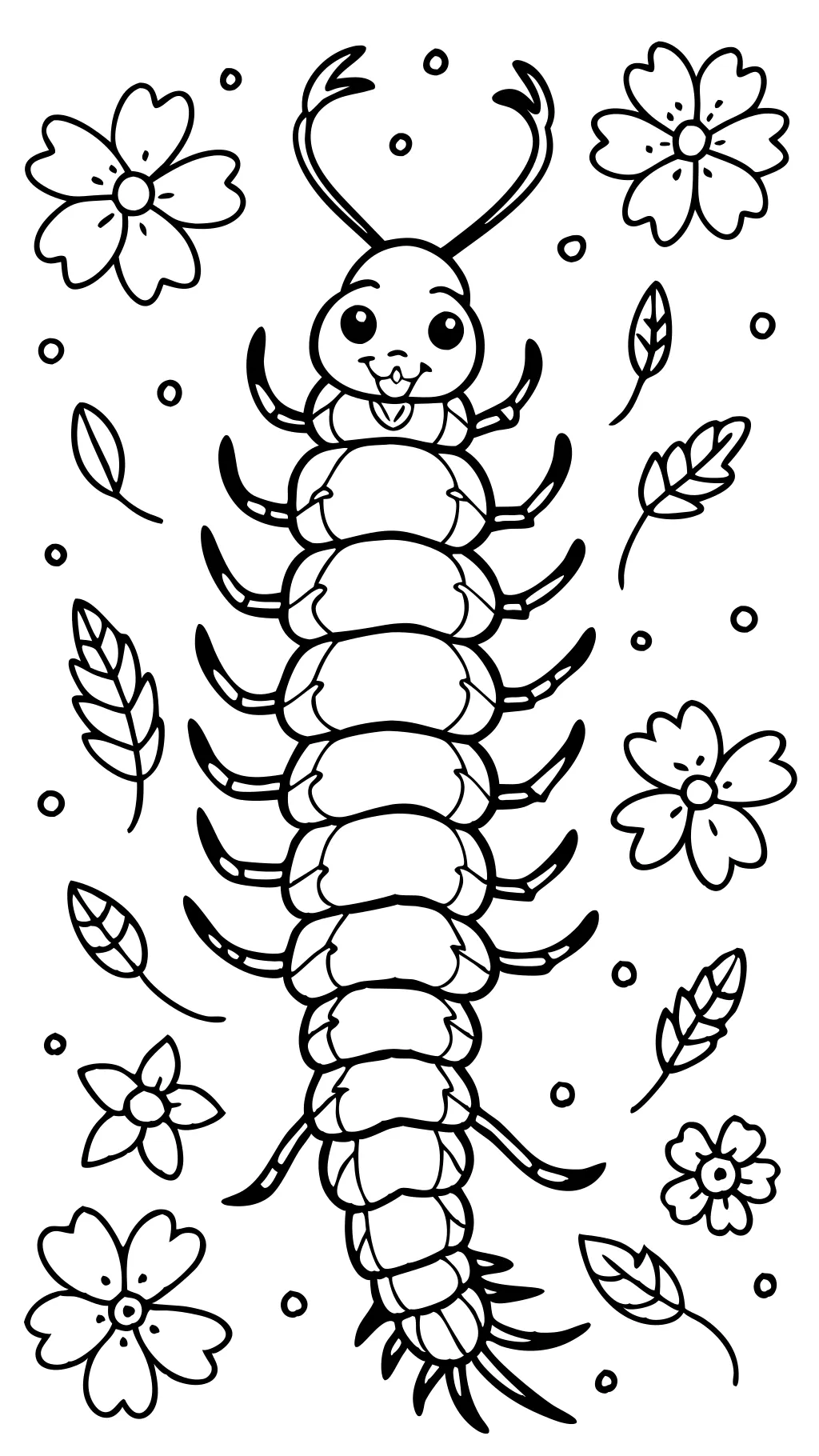 centipede coloring page